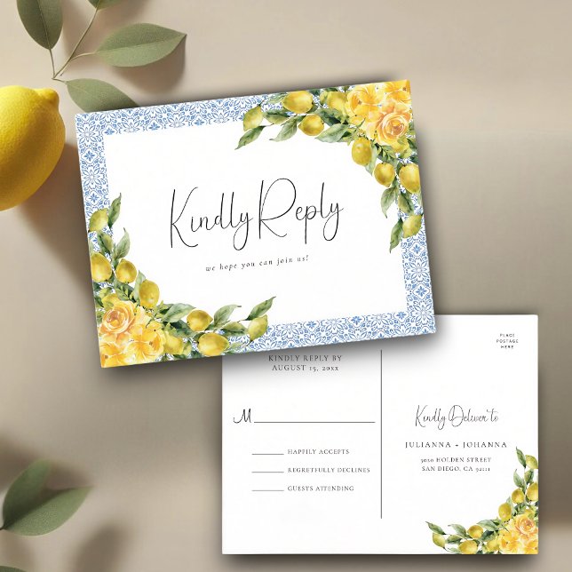 Dolce Vita - Carte de réponse pour mariage méditer (Créateur téléchargé)