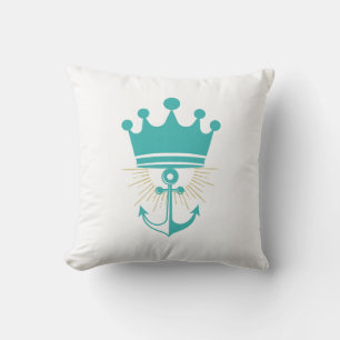 « Dolce Vita Riviera » Coussin en coton d'ancrage