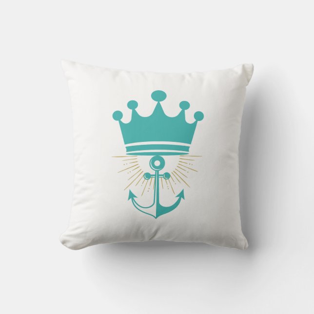 « Dolce Vita Riviera » Coussin en coton d'ancrage  (Recto)