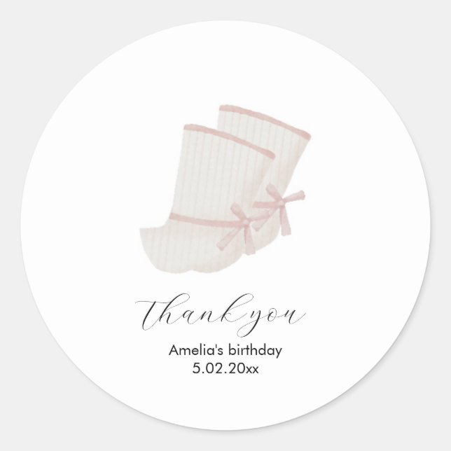 Doljanchi coréen rose merci autocollant (Devant)