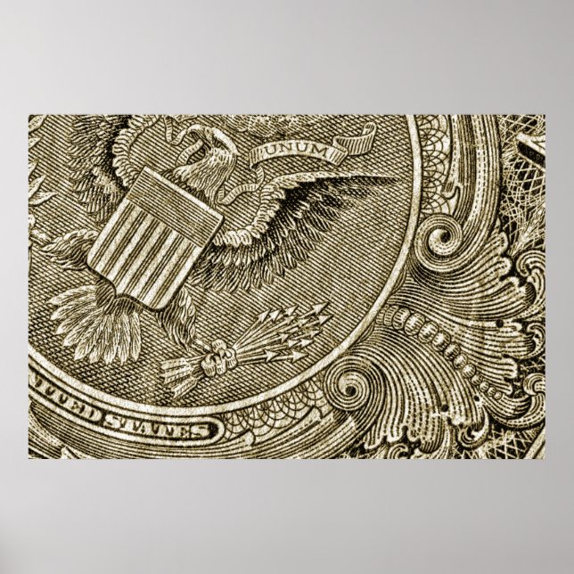 Dollar Bill Macro Poster (Devant)