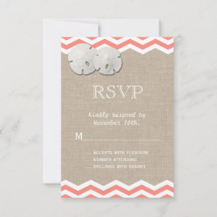 Dollar de sable de corail et Chevron RSVP