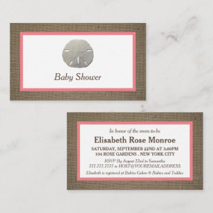 Dollar de sable et Baby shower Burlap Invitation d