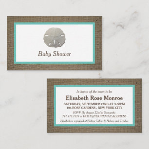 Dollar de sable et Baby shower Burlap Invitation d