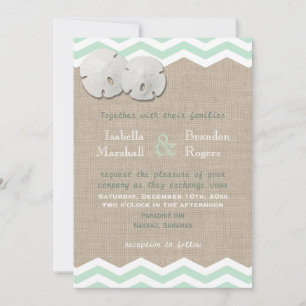 Dollar de sable et Faire-part de mariage Chevron