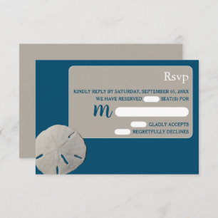 Dollar de sable, Ocean Blue Beach Wedding RSVP