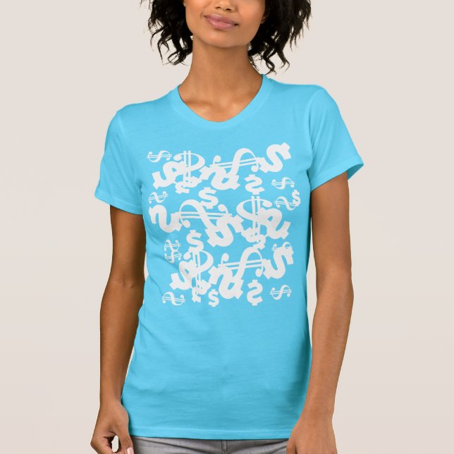 Dollar Dollar Dollar Motif Top T-Shirt (Devant)