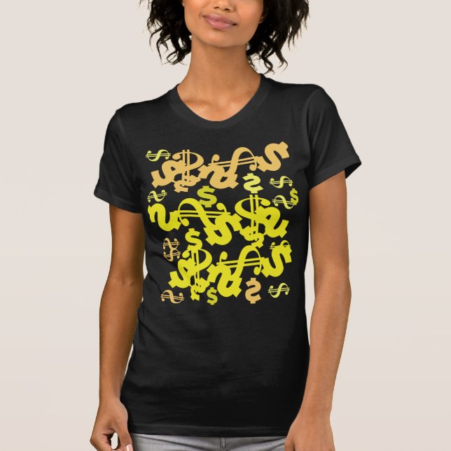 Dollar Dollar Dollar Motif Top T-Shirt (Devant)