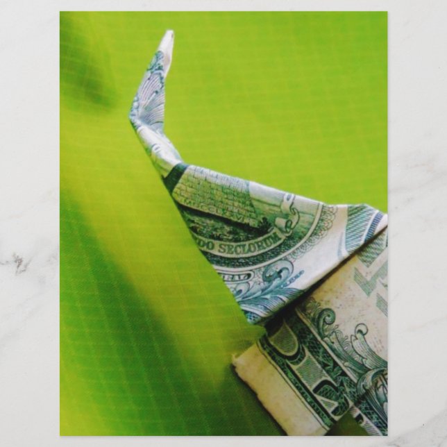 Dollar facture origami éléphant sur arrière - plan (Devant)