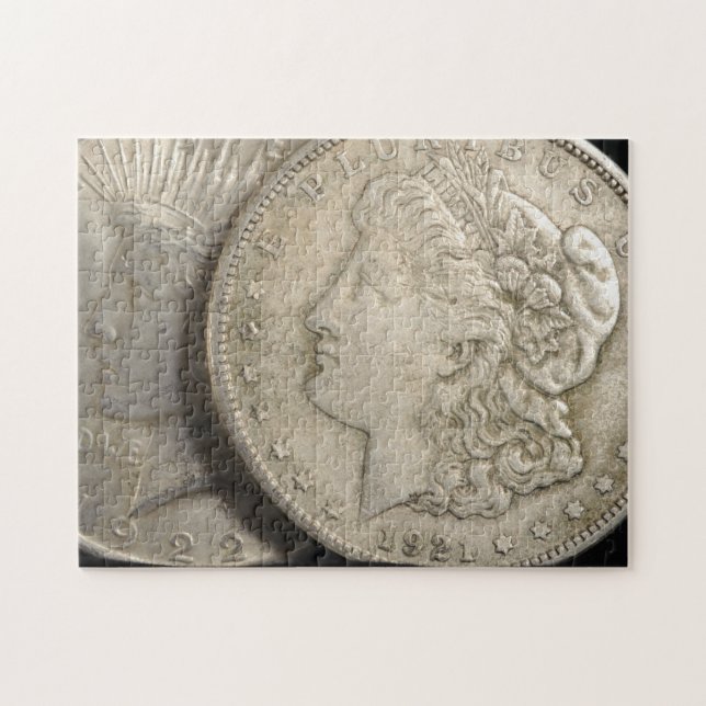 Dollars en argent de puzzle (Horizontal)