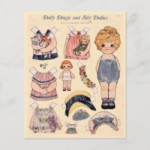 Dolly Dingle et ses poupées Reproduction vintage