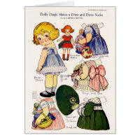 Dolly Dingle fait une carte de poupée en papier ve