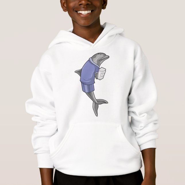 Dolphin as Secretary with Stack of paper (Devant)