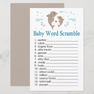 Dolphin Baby jeu de brouillage de mot