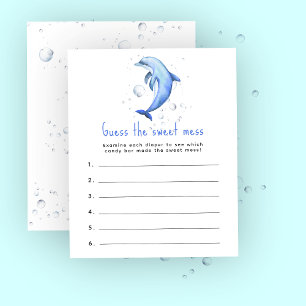 Dolphin baby shower Guess le jeu de la pagaille do