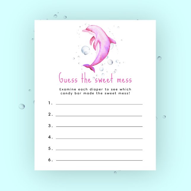 Dolphin baby shower Guess le jeu de la pagaille do (Créateur téléchargé)