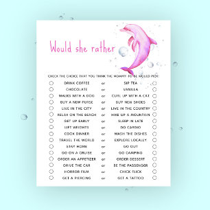 Dolphin baby shower Voudrait-elle plutôt jouer