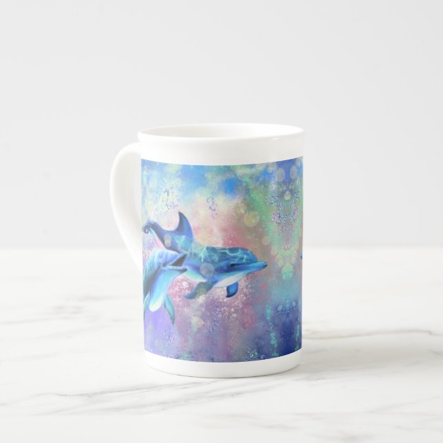 Dolphin Couple Mug Amour de famille (Devant gauche)