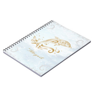 Dolphin d'or Carnet personnalisé