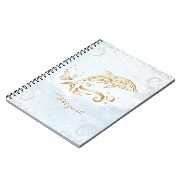 Dolphin d'or Carnet personnalisé (Côté gauche)