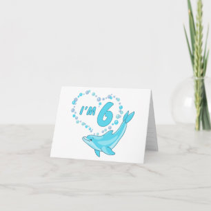 Dolphin Heart 6e Anniversaire Invitation à remplir
