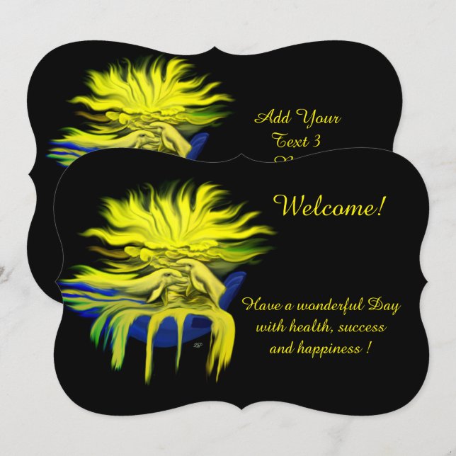 Dolphin Love, Ajouter Votre Texte Invitation (Devant / Derrière)