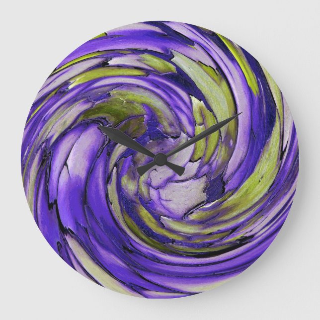 Dolphin pourpre N citron vert contre horloge mural (Recto)