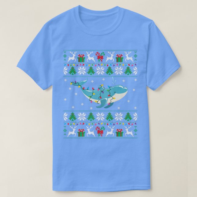 Dolphin Vilain Sweat de Noël Dolphin Lumières de N (Design devant)