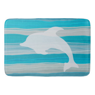 Dolphin&Waves, tapis de bain d'art de gel