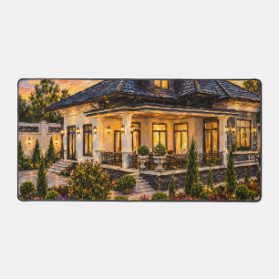 Domaine de jardin élégant le soir Peinture à l'hui