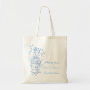 Domestique bleue de mariage d'oiseau de sac