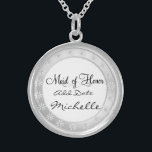 DOMESTIQUE de collier d'argent d'HONNEUR pour le<br><div class="desc">Le cadeau parfait pour votre DOMESTIQUE de partie D'HONNEUR nuptiale ce beau pendentif est un morceau parfait pour accentuer n'importe quel équipement et ils peuvent le porter pour toujours. Écoulement de conceptions de marguerite beau pour ce morceau magnifique. Le grand CADEAU SPÉCIAL POUR VOTRE DOMESTIQUE D'HONNEUR en votre partie nuptiale...</div>