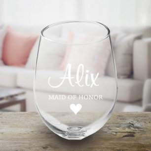 Domestique des verres de vin acaules de partie