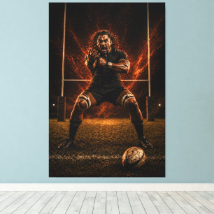 Domination Implacable – Imprimé sur Toile de Rugby