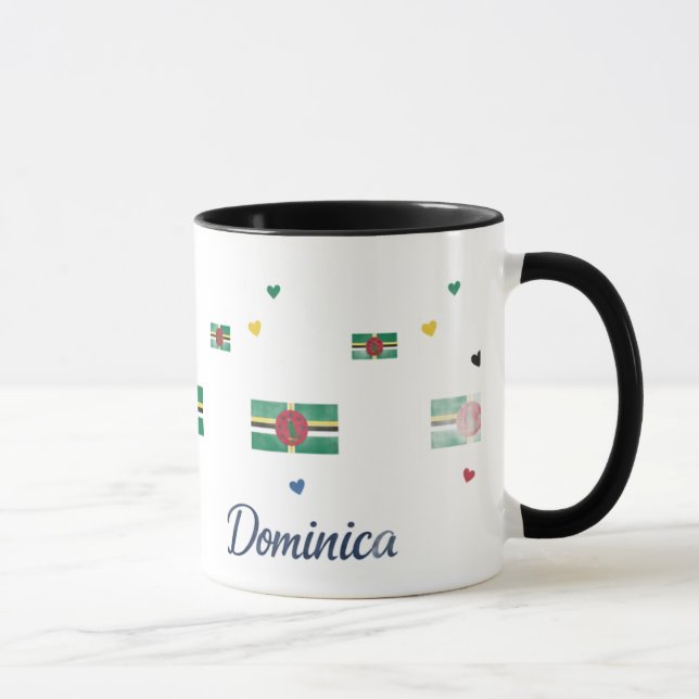 Dominica Roots Pattern Mug | Caribbean Flag (Droite)