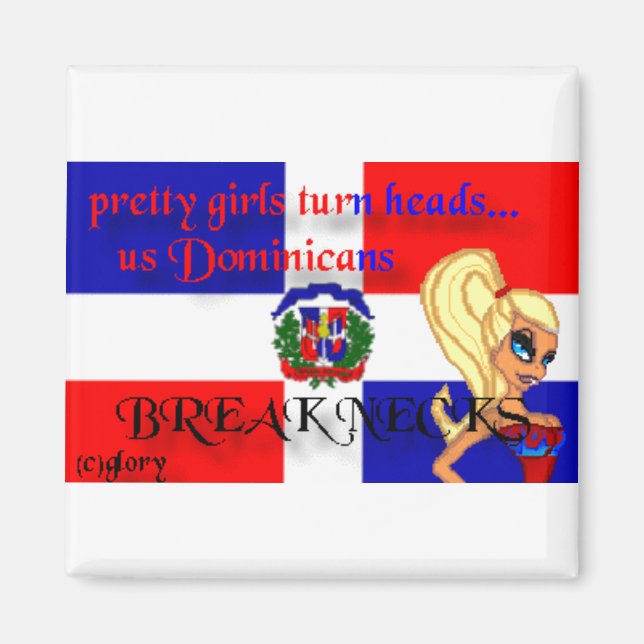 Dominicains cassent les cou Magnet Carré (Devant)