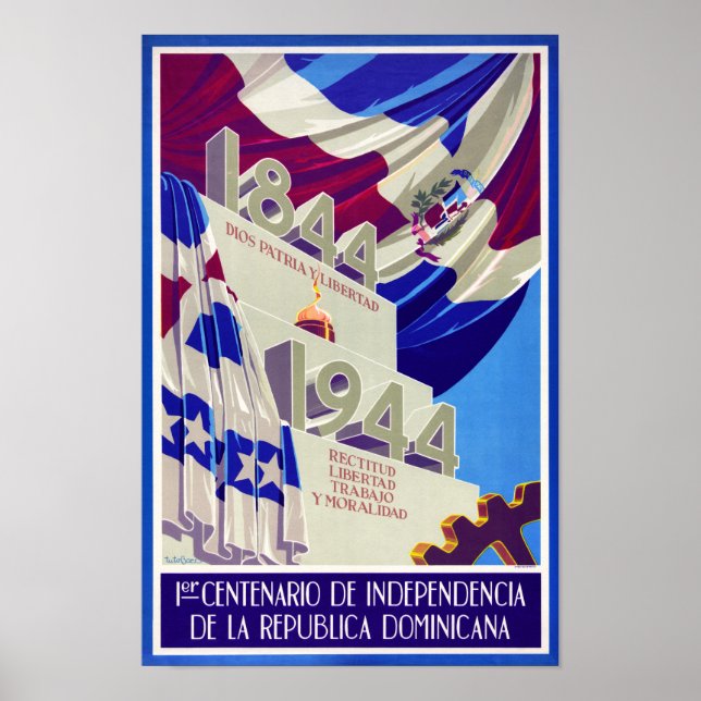 Dominican Republic Centennial Vintage Poster (Devant)