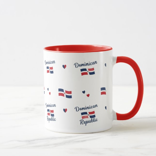 -Dominican Roots Pattern Mug | Caribbean Flag (Droite)
