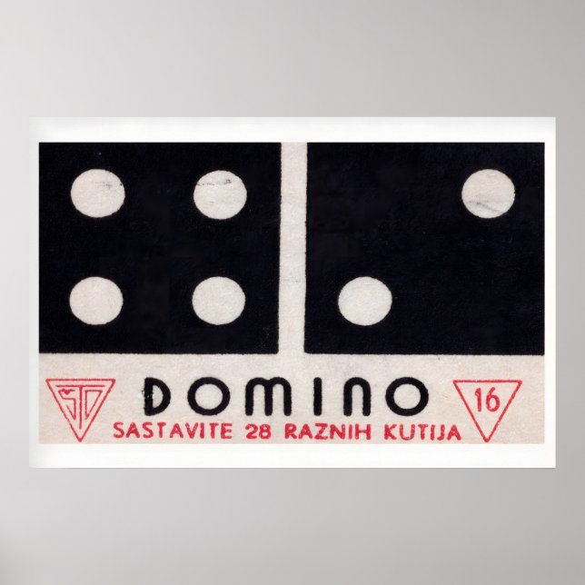 Domino - Impression Boîte d'Allumettes - Art Mural (Devant)