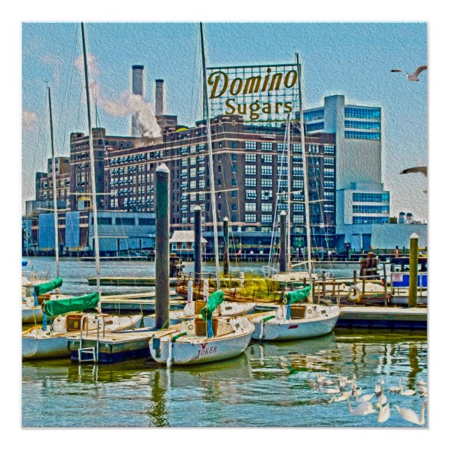 Domino Sugars Factory, Baltimore, Maryland, Poster (Devant)