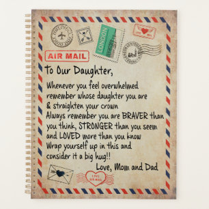 Don de fille   À Notre Fille Amour De Maman Papa