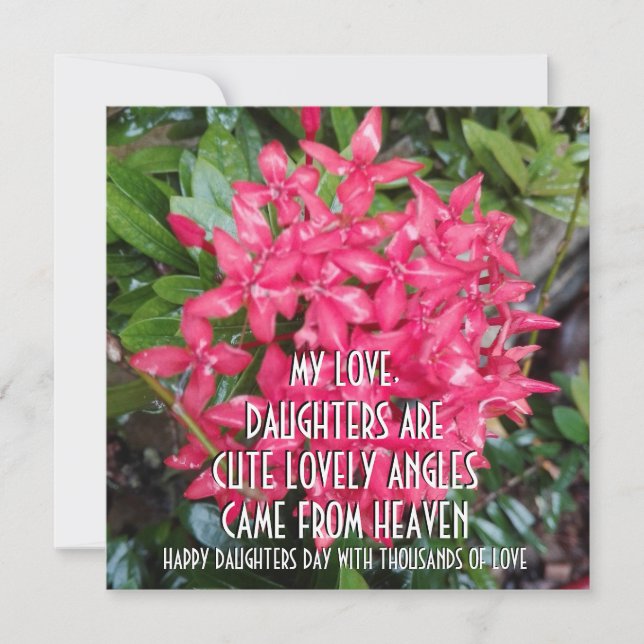 DON DE FLEURS POUR LA JOURNÉE DES FILLES (Devant)