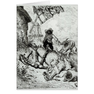 Don don Quichotte et les moulins à vent