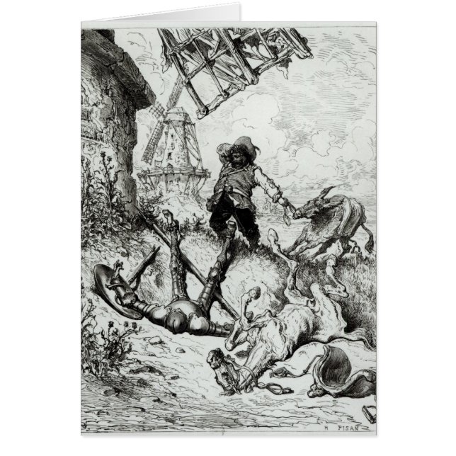 Don don Quichotte et les moulins à vent (Devant)