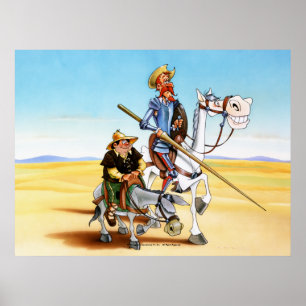 DON DON QUICHOTTE et SANCHO - IVth. Affiche