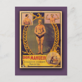 Don Manuelo, Homme Tatoué sur Cartes, Cartes Posta
