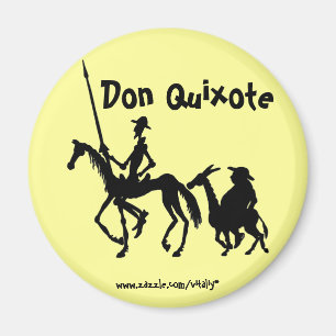 Don Quichotte et aimant d'art graphique Sancho Pan