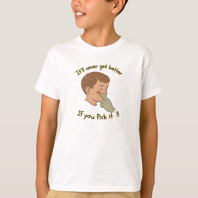 "Don’t Pick It" – Witty Scab-Picking T-Shirt (Devant)