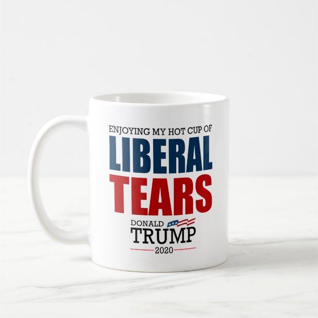 Donald Trump 2020 appréciant ma tasse de LARMES (Gauche)