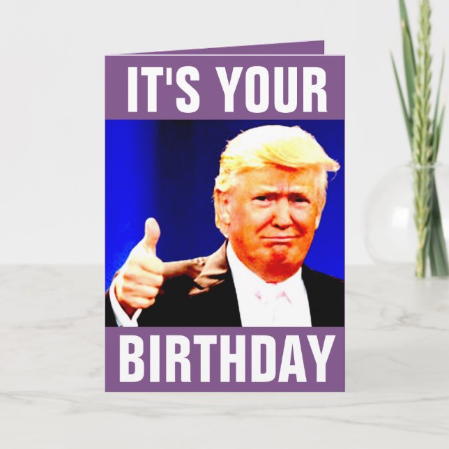 DONALD TRUMP CARTES DE SALUT D'ANNIVERSAIRE (Devant)